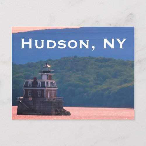 Hudson Athens Lighthouse _ Hudson City Light NY Postcard