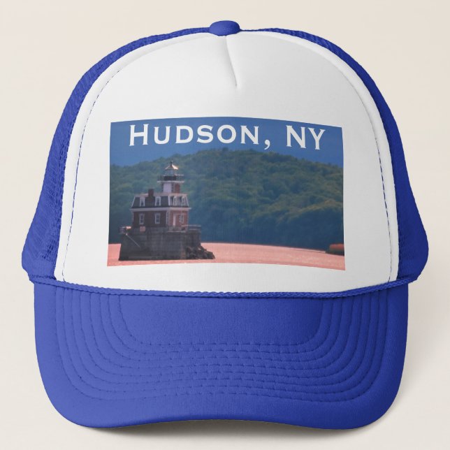 Hudson Athens Lighthouse - Hudson City Light, NY Trucker Hat (Front)