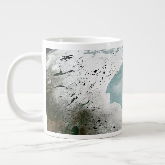Hudson Bay Sea Ice On April 29, 2006. Giant Coffee Mug (Left)