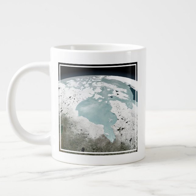 Hudson Bay Sea Ice On April 29, 2006. Giant Coffee Mug (Left)