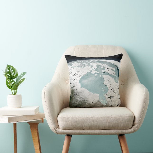 Hudson Bay Sea Ice On April 29, 2006. Throw Pillow (Chair)