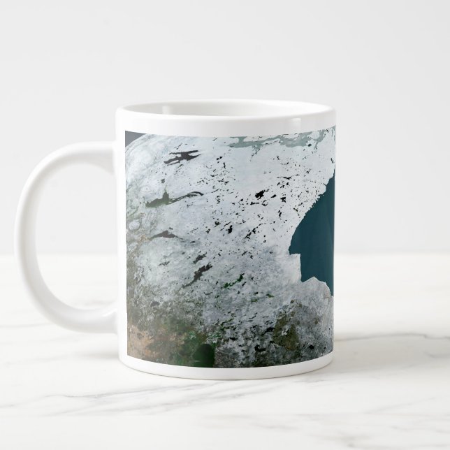 Hudson Bay Sea Ice On November 14, 2005. Giant Coffee Mug (Left)