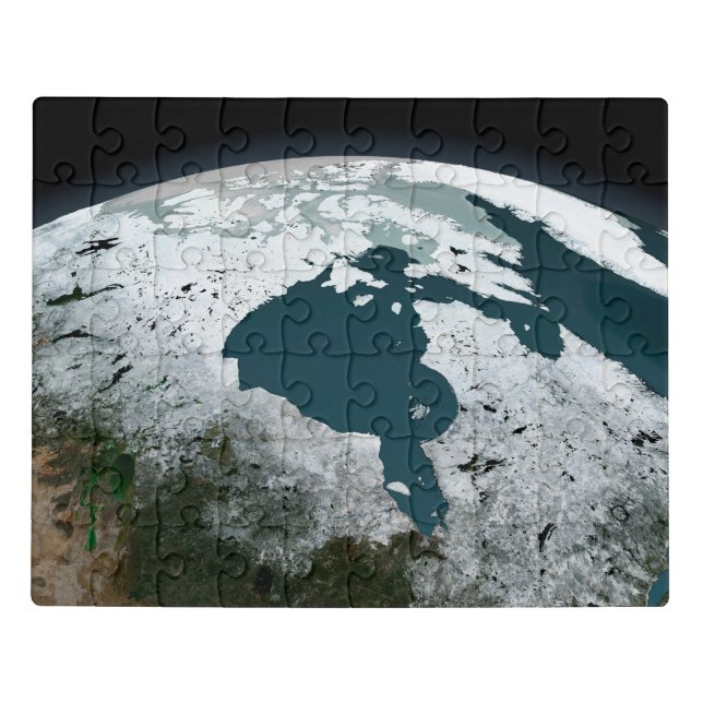 Hudson Bay Sea Ice On November 14, 2005. Jigsaw Puzzle (Puzzle Horizontal)
