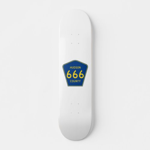 Hudson County New Jersey 666 Skateboard Deck