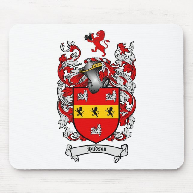 HUDSON FAMILY CREST -  HUDSON COAT OF ARMS MOUSE PAD (Front)