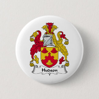 Hudson Family Crest Pinback Button