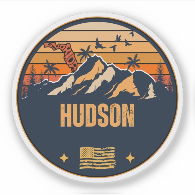 Hudson, Florida  Sticker (Front)