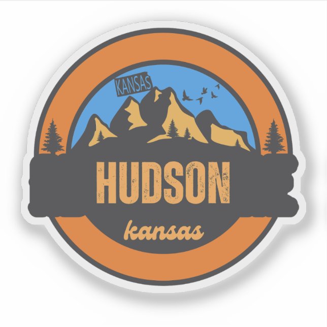 Hudson, Kansas Sticker (Front)