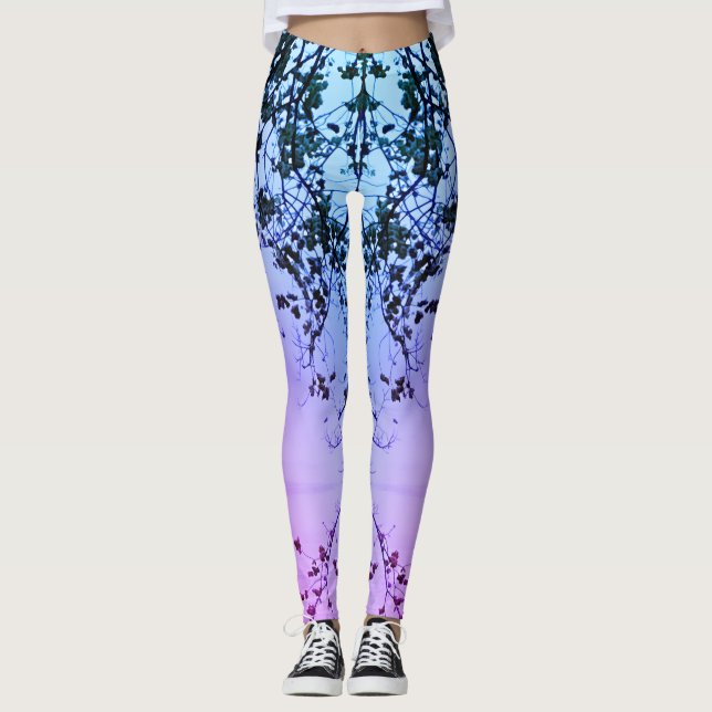 Hudson Leggings Pink Blue Purple Fade (Front)