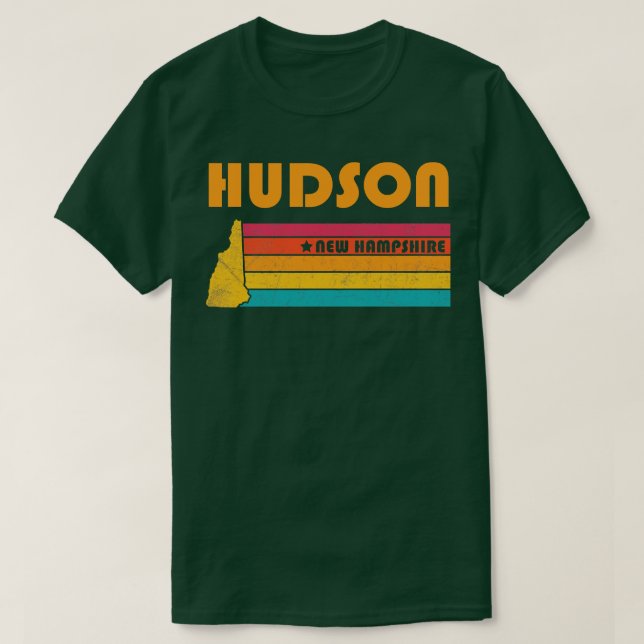 Hudson New Hampshire Vintage Distressed Souvenir T-Shirt (Design Front)