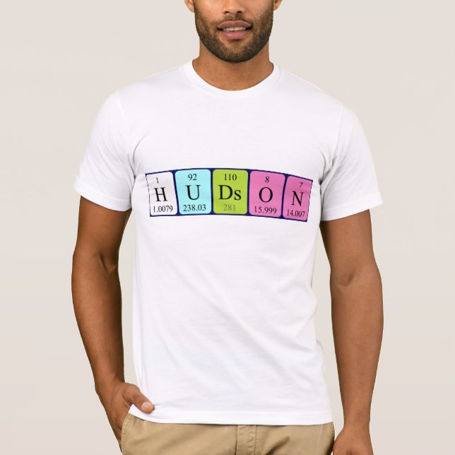 Hudson periodic table name shirt (Front)