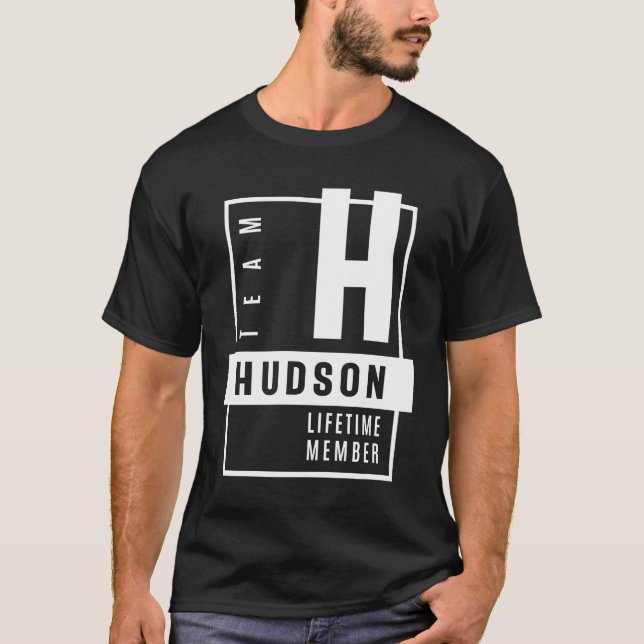 Hudson Personalized Name Birthday Gift T-Shirt (Front)