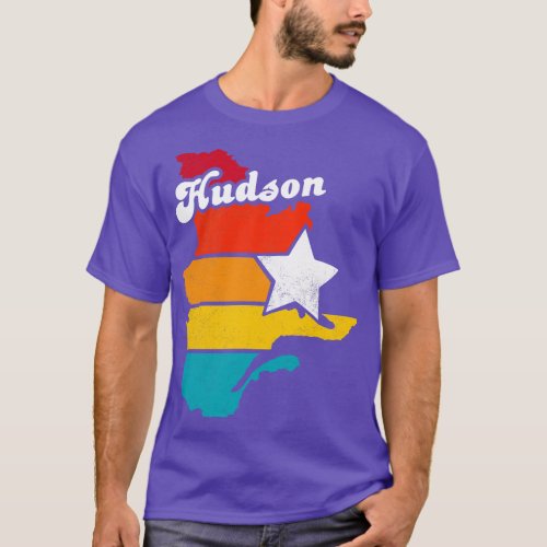 Hudson Quebec Canada Vintage Distressed Souvenir 2 T_Shirt
