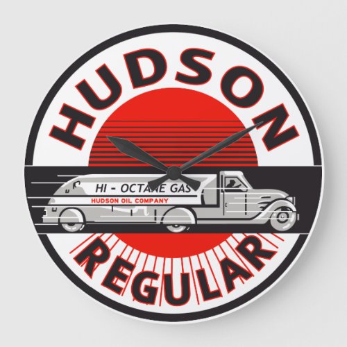 Hudson Regular Gasoline vintage sign clock