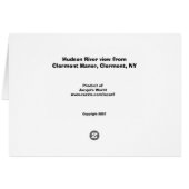 Hudson River - Clermont Manor Cards (Back Horizontal)