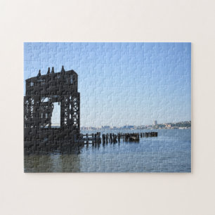 Hudson River Dock New York City NYC Photography Jigsaw Puzzle