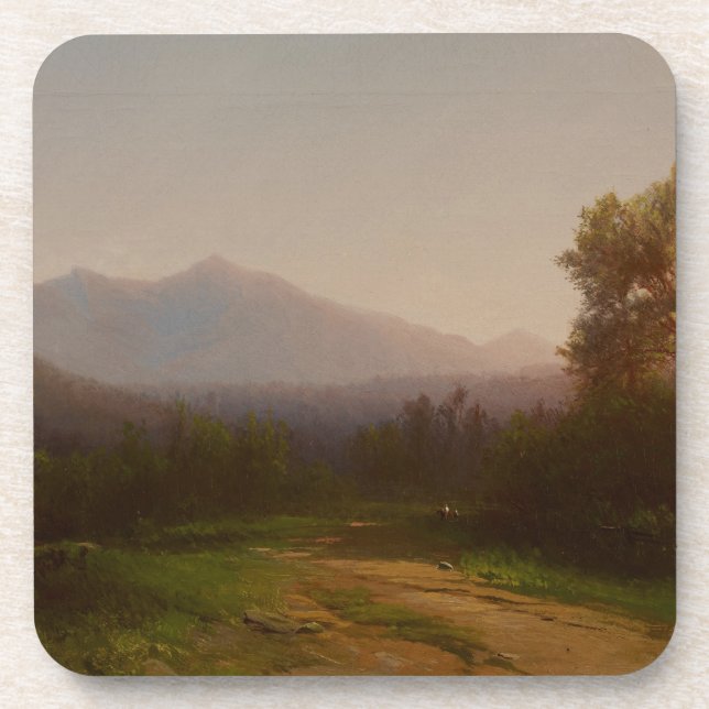 Hudson River Landscape, c.1860-5 (oil on canvas) Beverage Coaster (Front)