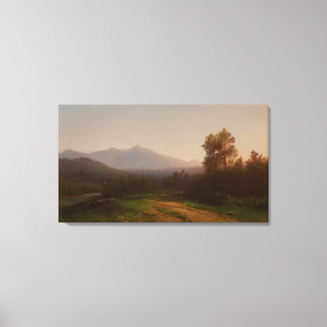 Hudson River Landscape, c.1860-5 (oil on canvas) Canvas Print (Front)