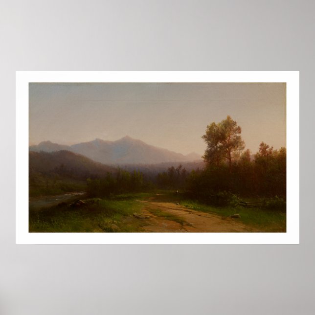 Hudson River Landscape, c.1860-5 (oil on canvas) Poster (Front)