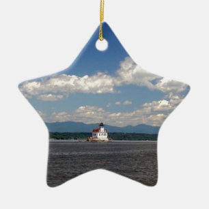 Hudson River Lighthouse Ceramic Ornament
