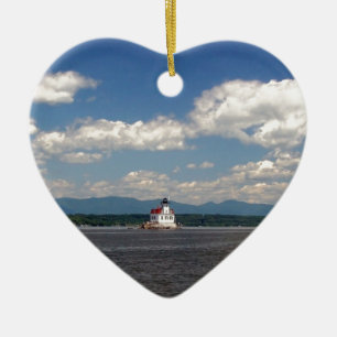 Hudson River Lighthouse Ceramic Ornament