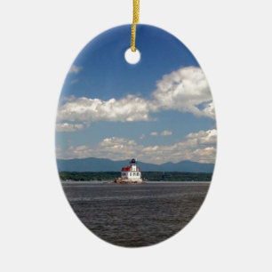 Hudson River Lighthouse Ceramic Ornament