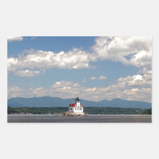 Hudson River Lighthouse Rectangular Sticker (Front)