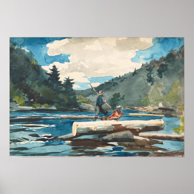 Hudson River Logging Winslow Homer Fine Art Poster (Front)