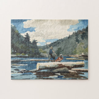 Hudson River, Logging | Winslow Homer Jigsaw Puzzle