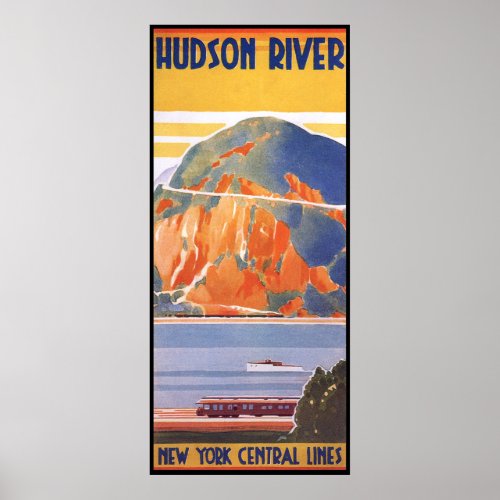 Hudson River _ New York Central System Poster
