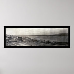 Hudson River Parade Photo 1909 Poster