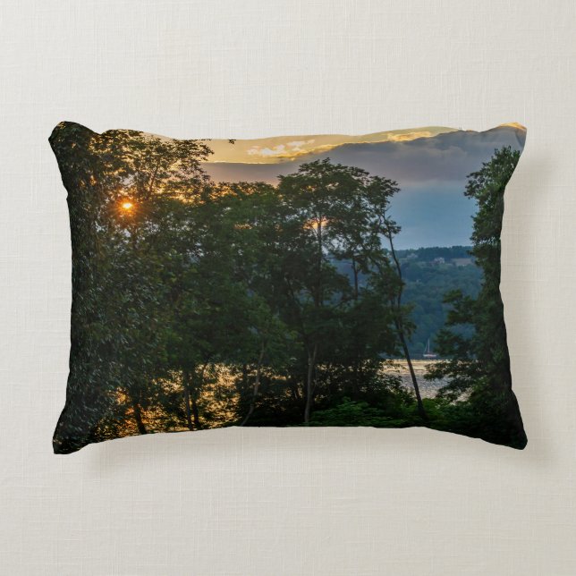 Hudson River Summer Evening  Accent Pillow (Front)