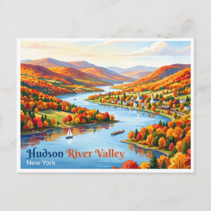 Hudson River Valley New York Postcard