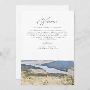 HUDSON RIVER Welcome Letter Timeline Wedding Card