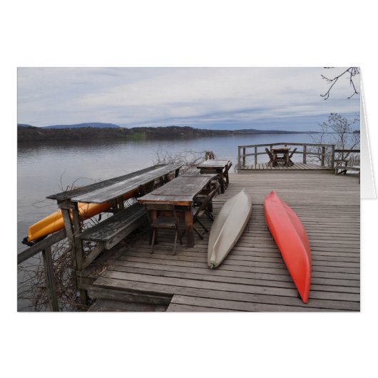 Hudson River with Canoes Cards (Front Horizontal)