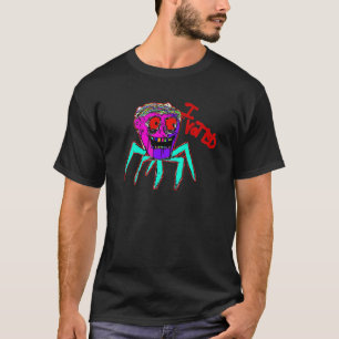 Hudson Rowan a Big Head Red Eyes A Pink and Purple T-Shirt