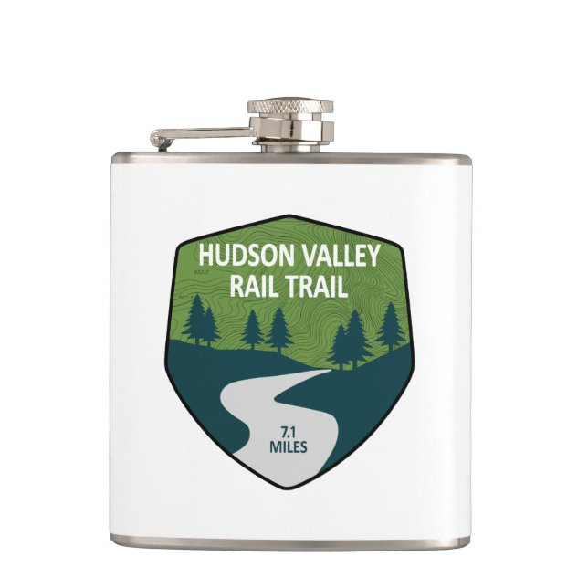 Hudson Valley Rail Trail New York Flask (Front)