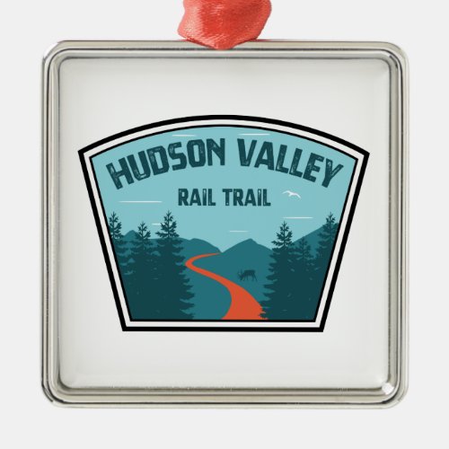 Hudson Valley Rail Trail New York Metal Ornament