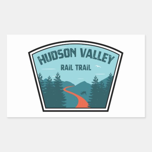 Hudson Valley Rail Trail New York Rectangular Sticker