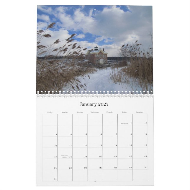 Hudson Valley Views Calendar (Jan 2027)