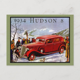 Hudson Vintage Car Postcard