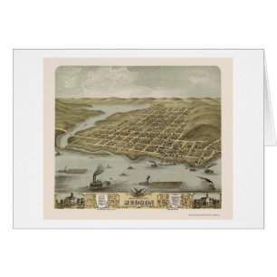 Hudson, WI Panoramic Map - 1870 Cards