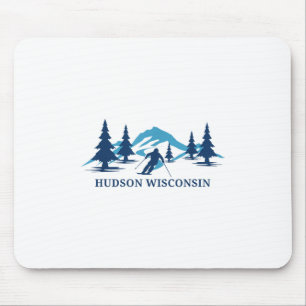 Hudson Wisconsin Ski Resort Skiing Skier _1  Mouse Pad