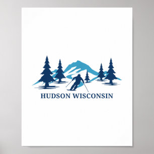 Hudson Wisconsin Ski Resort Skiing Skier _1  Poster