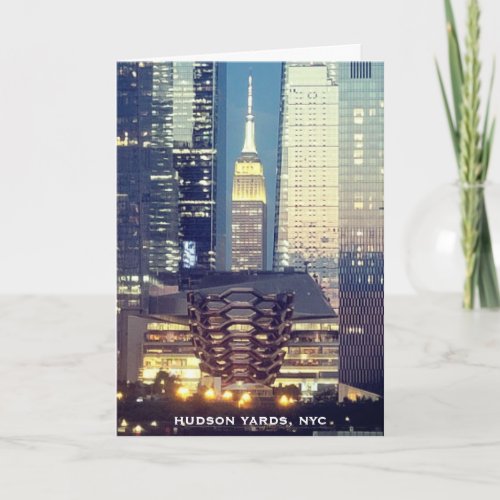 Hudson Yards Vessel Empire State Building NYC Card