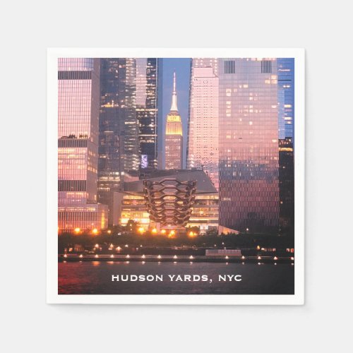 Hudson Yards Vessel Empire State Building NYC Napkins
