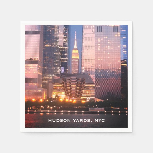Hudson Yards (Vessel) Empire State Building, NYC Napkins (Front)