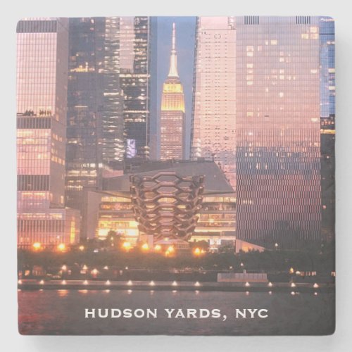 Hudson Yards Vessel Empire State Building NYC Stone Coaster