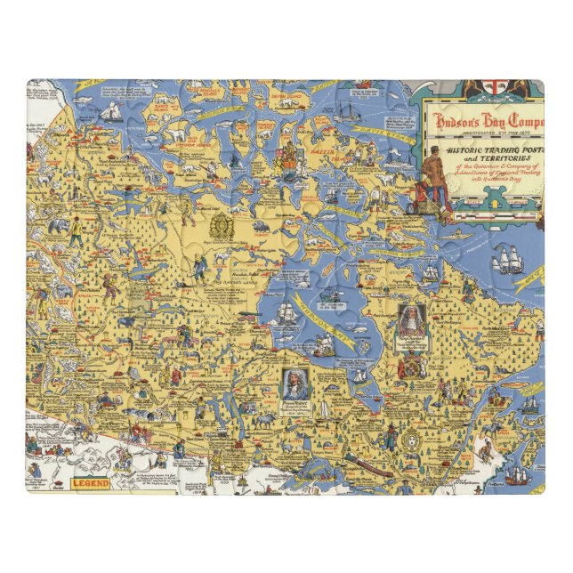 Hudson's Bay Company - Map of Canada Jigsaw Puzzle (Puzzle Horizontal)