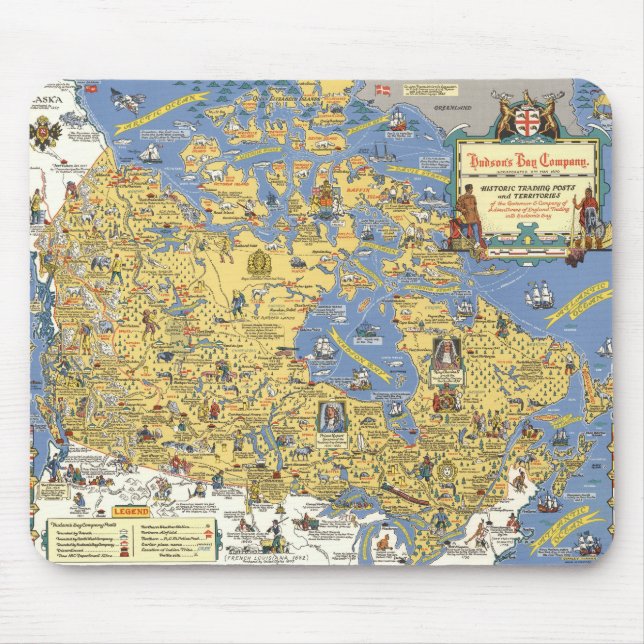 Hudson's Bay Company - Map of Canada Mouse Pad (Front)